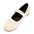 thumbnail image 2 of HTHLVMD Mary Jane Flats, Women's Barefoot Shoes Runing Casual Fashion Walking Sports Slip On Sneakers Yoga Zero Drop Sole Lightweight Breathable Minimalist House Shoes Summer Beach, White 8, 2 of 6