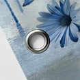 thumbnail image 3 of Farmhouse Floral Shower Curtain for Bathroom, Daisy Flowers Butterfly Vintage Blue Farm Style Shower Curtain Set, Polyester Fabric Farmhouse Bathroom Curtain Set with Hooks, 3 of 3
