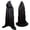 v#58Black159, variant on Rggeeun Adults Cape Solid Color Shirred Witch Capes Hooded Pointed Hat Flowy Loose Ankle Length for Halloween Play Sports Relaxed Capes,Black,2Xl