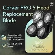 Skull Shaver Carver Blade 5 Head Replacement | Electric shaver replacement heads | For coarse/ thick hair