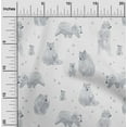 thumbnail image 2 of oneOone Cotton Jersey Light Gray Fabric Bear Sewing Fabric By The Yard Printed Diy Clothing Sewing Supplies 58 Inch Wide, 2 of 6