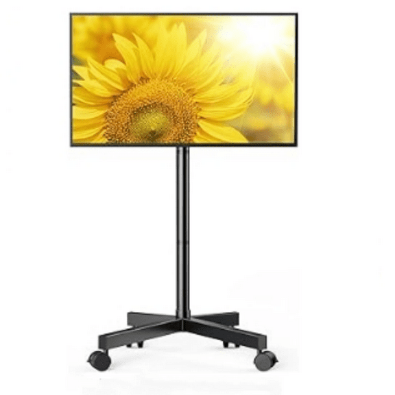 Rolling TV Stand for 23-60 Inch LCD LED OLED 4K Smart TVs Holds up to 88lbs, Mobile TV Stand with Height Adjustable, Tilting TV Cart with Locking Wheels Max  400x400mm