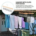 thumbnail image 3 of MUSEYA Socks Hangers Sock Drying Rack Natural Wood Color 1Set For Indoor Use, 3 of 8