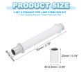 thumbnail image 2 of Uxcell Straight Pipe Lamp Stems Rod Kit, M10 70mm l Rod with Nut, White 4 Set, 2 of 6