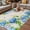 Grey, variant on Blue Hydrangea Outdoor Rug for Patio/Deck/Porch, Non-Slip Large Area Rug 4 x 6 Ft, Farmhouse Butterfly Spring Floral Indoor Outdoor Rugs Washable Area Rugs, Reversible Camping Rug Carpet Runner