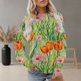 thumbnail image 2 of QASIEATN Womens Graphic Sweatshirt Crewneck Long Sleeve Pullover Oversized Casual Loose Fit Fall Tops, 2 of 4