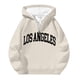 thumbnail image 3 of MHFRRA Sudadera con Capucha y Cremallera de Un Cuarto con Estampado de Letras, Suave y Cómoda, para Uso Informal, Sudadera Deportiva Ligera Beige, 3 of 3