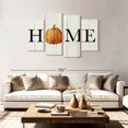 thumbnail image 2 of Elephant Stock Home Pumpkin Wall Sign Wall Art - Horizontal Multi Panel Canvas - Living Room Wall Decor - Wall Signs Multi Panel - Beige And Black Decor By Carol Robinson - 75" x 48", 2 of 8