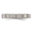 thumbnail image 3 of Grey Titanium Ring Band Wedding Rhodolite Garnet Edward Mirell Satin 4mm, 3 of 7