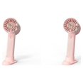 thumbnail image 4 of Ventilador de mano recargable Injueey 2 en 1 3 velocidades ajustable portátil verano refrigeración rosa, 4 of 6