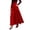 A-Red587, variant on Wxolcjlv Womens Solid Maxi Skirt High Waist Side Zipper Pockets A‑Line Skirts
