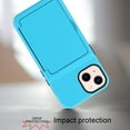 thumbnail image 3 of Funda tipo cartera para iPhone 13, con tarjetero, híbrida de policarbonato, antigolpes, antideslizante, de doble capa, para Apple iPhone 13 de 6,1 pulgadas, color rosa transparente, 3 of 4