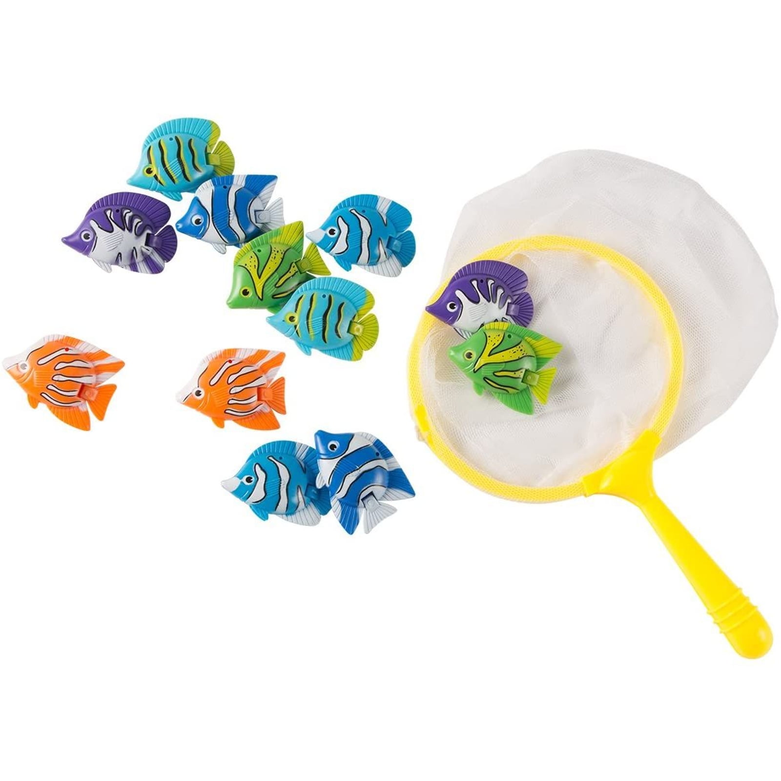 Dive & Grab 7 Pc Swim Set Pool Toy Fish and Net