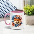 thumbnail image 5 of Patriotic Pomeranian Celebrates 4th of July 11oz Accent Two-tone Mug Pom Dog Lover Gifts Coffee Tea Cup - 02009, 5 of 5