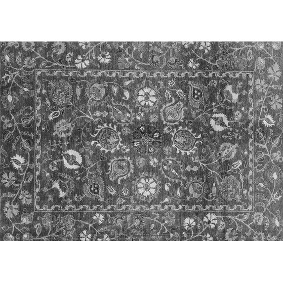 Ahgly Company Indoor Rectangle Oriental Gray Traditional Area Rugs, 8' x 10'