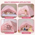 thumbnail image 3 of Carpa para cama individual para niños pequeños Sumbababy rosa con luces, 3 of 7