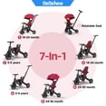 thumbnail image 2 of Cochecito de triciclo Bebehoo plegable para niños de 1 a 5 años, color rojo, 2 of 6