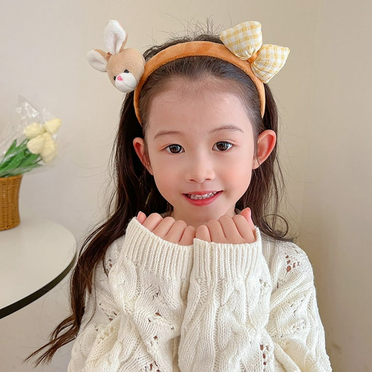 Autumn and Winter Color New Woolen Acrylic Bear Hair Band Cute Girl Head  Rope Korean Hair Accessory Ball Head Rubber Band