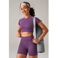 thumbnail image 3 of Set de entrenamiento OLCHEE Seamless Acid Wash Yoga Purple para mujer, 3 of 5