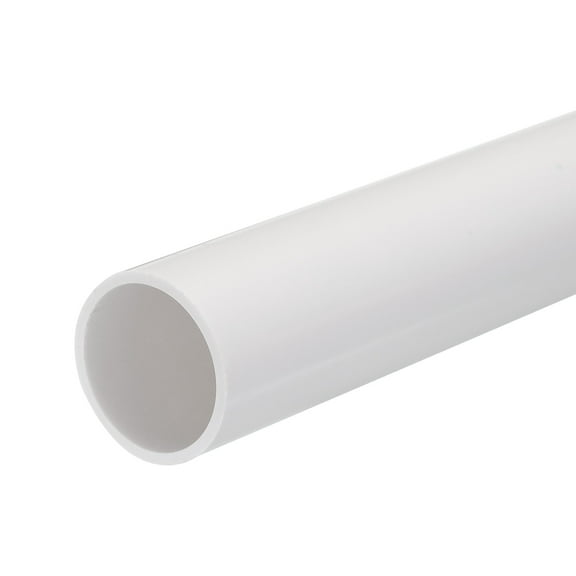 Rigid Round Pipe 28mm ID 32mm OD 20cm/8" Length White High Impact for Water Pipe, Crafts, Cable Sleeves
