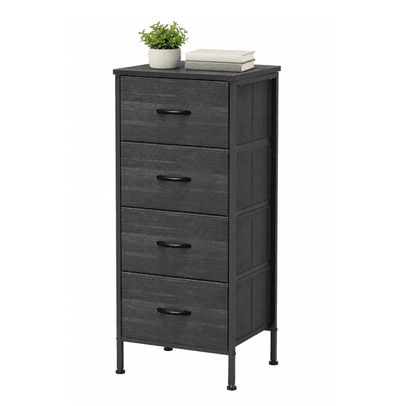 Alvantor Dresser for Bedroom with 4/5 Storage Drawers, Dressers Chest of Drawers Fabric Dresser with Sturdy Steel Frame, Wooden Top Cabinet Night Stand Dresser for Closet