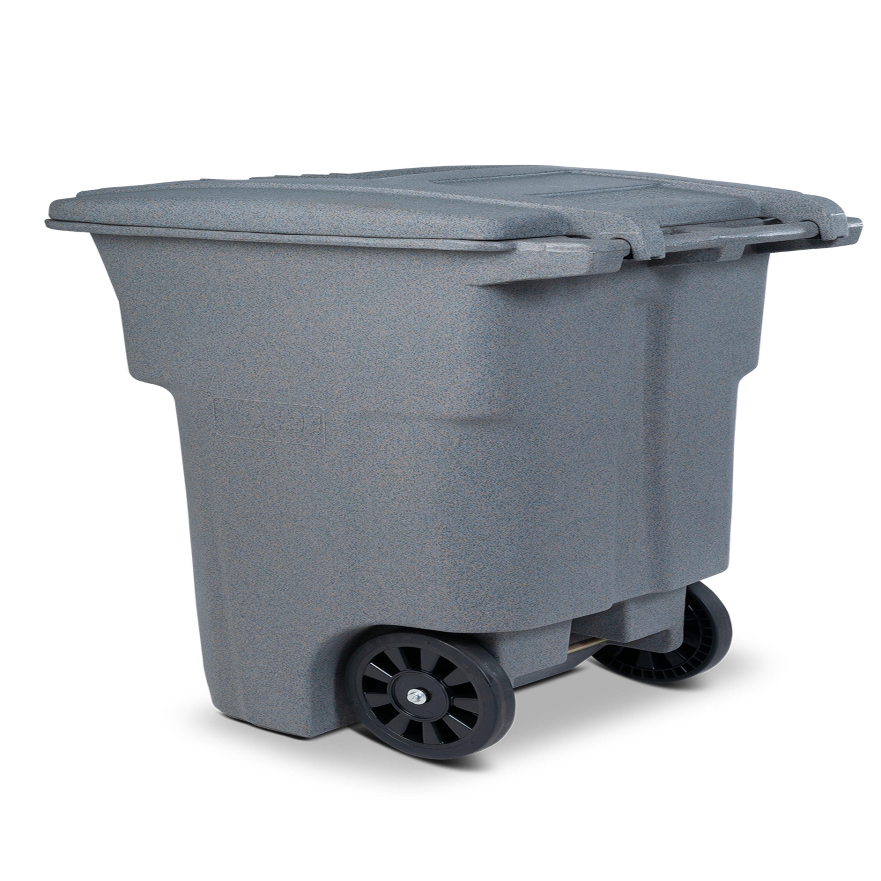 Toter ACC96-54689 96 Gallon Gray Rectangular Rotational Molded Wheeled  Trash Can with Casters and Lid