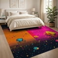 thumbnail image 3 of ODIKA Alfombra Burst Gamer Glowing Gamepad Motif Border Cracked Field Non-Slip Chair-Friendly for Dining Room, Large Office, Lounge, 3 of 7