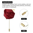 thumbnail image 5 of 12 Pcs Ramilletes de Rosa con Alfileres para Hombres Ceremonia de Boda Aniversario Cena Formal Fiesta Vino Tinto, 5 of 5