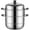 Three layers, variant on Multipurpose Steamer Pot with Steam Rack and Heat Resistant Handle Thickened Stainless Steel Cookware Kitchen Gadget