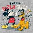 thumbnail image 2 of Toddler's Mickey & Friends Pals Are Pizza Slice Graphic Tee Athletic Heather 3T, 2 of 3
