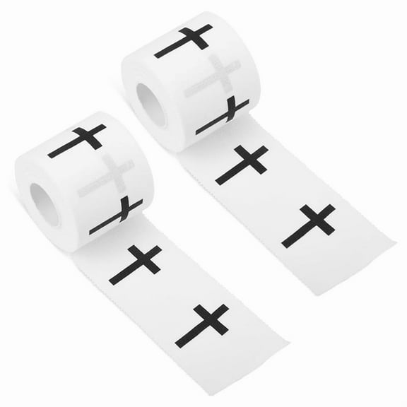 2 Roll Christian Athletic Tape, 23ft Serrated Edges Skin-Friendly Cotton Sport Wrist