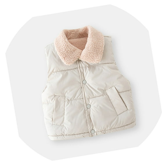 Kids Puffer Down Vest Kids Boys Girls Winter Vest Light Weight Down Vest with Button Down Cute Jackets Sleeveless Girls' Fashion 5-6 Years