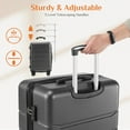 thumbnail image 2 of JIOABL 3-Piece Luggage Sets, Hard Shell ABS Suitcases with Double Spinner Wheels, Lightweight Expandable Rolling Travel Suit Case with TSA Lock, Black, 2 of 8