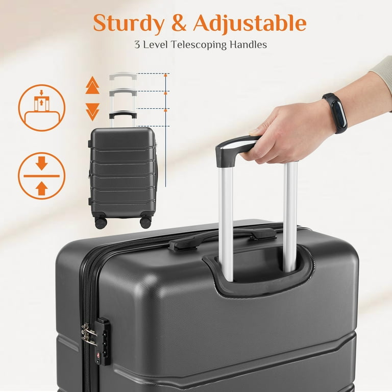 CONCETTA 24" Expandable Checked Luggage, Black photo 6