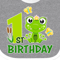 thumbnail image 4 of Inktastic 1st Birthday Princess Frog Girls Baby Bib, 4 of 4