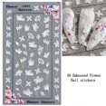 thumbnail image 3 of Flower Nail Art Sticker Decals 5D Hollow Exquisite Pattern Nail Art Supplies Self-Adhesive Luxurious Nail Art Decoration White Feather Lace Flower Lea, 3 of 4