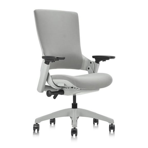 Furniture of America Nauta Mesh and Metal Adjustable Office Chair in Gray