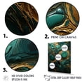 thumbnail image 3 of Designart "Revitalizing Malachite Essence I" Spiritual Stone Floater Framed Wall Art Prints, 3 of 5