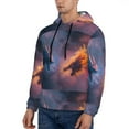 thumbnail image 3 of Sikiie Watercolor Sky Dragon Men's Hoodie, Essentials Hoodie, Sweatshirt, Pullover Hooded Sweatshirt for Men-3X-Large, 3 of 7