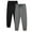 Blck&Drk Gry, variant on ANLIQI Men's Jogger Sleep Pants Cotton Pajama Bottoms Soft Lightweight Loungewear with Drawstring and Pockets 2 Pack(2Black,XL)