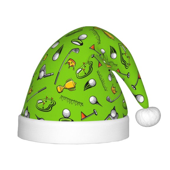 Rateoe Golf Sport Club Santa Hat Confortable Christmas Hat for Christmas Party Favors Fit for Kids