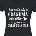 thumbnail image 4 of Inktastic I'm Not Only a Grandma I'm a Great Grandma with Flowers Women's V-Neck T-Shirt, 4 of 5