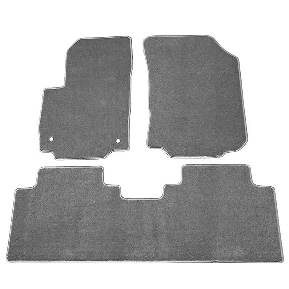 Ikon Motorsports Compatible with 18-23 Chevy Equinox OE Factory Style Gray Carpet Car Floor Mats Front Rear 3pcs Nylon 2018 2019 2020 2021 2022