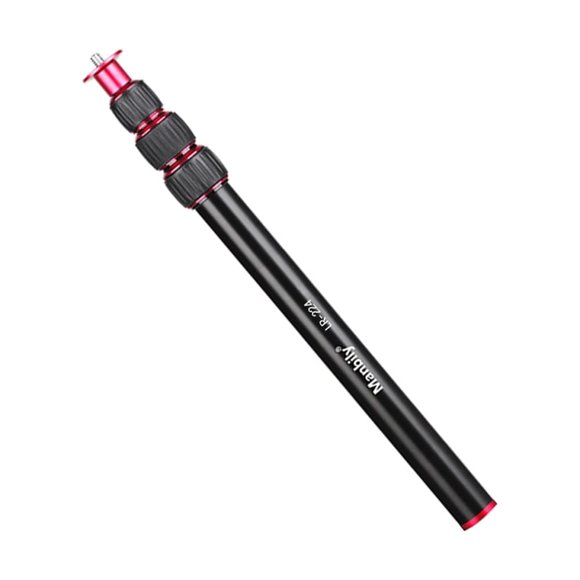 Manbily LR-224 Tige d'Extension 101cm/39.7 Po Alliage d'Aluminium Capacité de Charge 5kg/11lbs 4 Sections avec Universel 1/4 Po