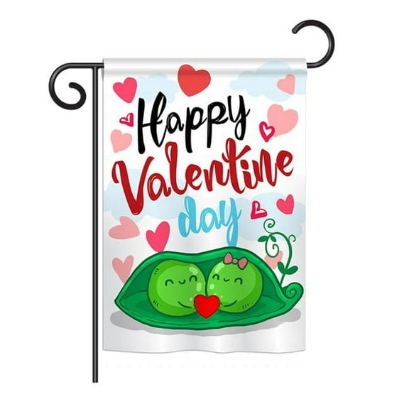 Breeze Decor BD-VA-G-101054-IP-BO-DS02-US My Sweet Peas Valentine Spring - Seasonal Valentines Impressions Decorative Vertical Garden Flag - 13 x 18.5 in.