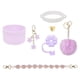 thumbnail image 4 of Juego de accesorios para tazas, bonitos llaveros con dijes para billetera, coche, bolso. Púrpura, 4 of 9