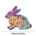 thumbnail image 3 of TIELUTT 2026 Easter Bunny Shaped Welcome Mat Absorbent Non and Durable Easter Mat Leather Throw Blanket Soft Blanket Fall Blankets and Throws Large Throw Blanket for Couch Area Rugs 8x5, 3 of 7
