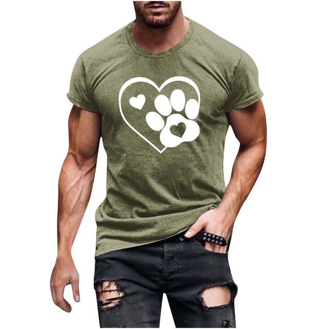 Funicet Long Sleeve Top,Long Sleeve Tops,Man Long Sleeve Round Neck Color Match Printed Fallow T-Shirt