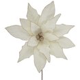 thumbnail image 5 of Northlight 33" Cream and Champagne Gold Poinsettia Large Christmas Pick, 5 of 6