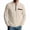 Khaki, variant on Mens Long Sleeve Tops Collared Zipper Neck Golf Dressy Top Casual Dressy Worko Tees with Pockets